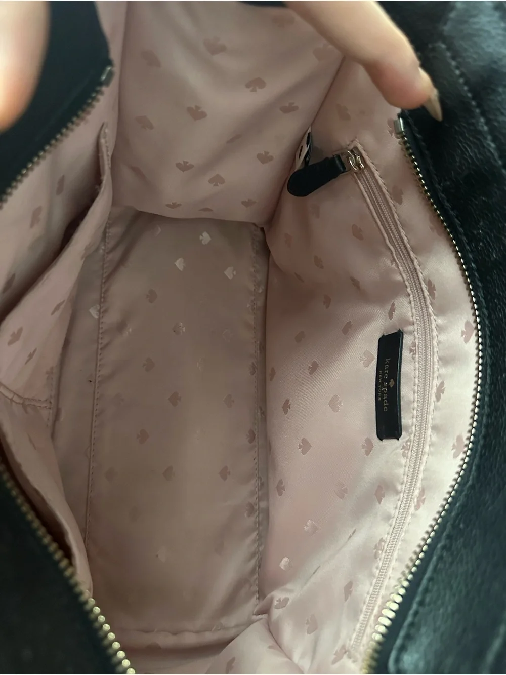 kate spade Black Structured Leather Tote